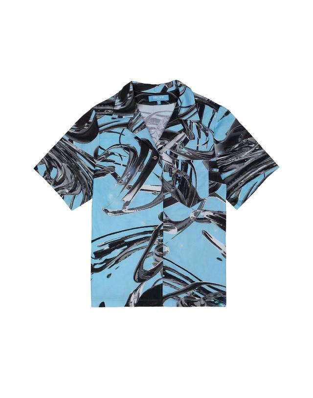 РУБАШКА BLUE WAVES WITH SHORT SLEEVES, ЖЕН