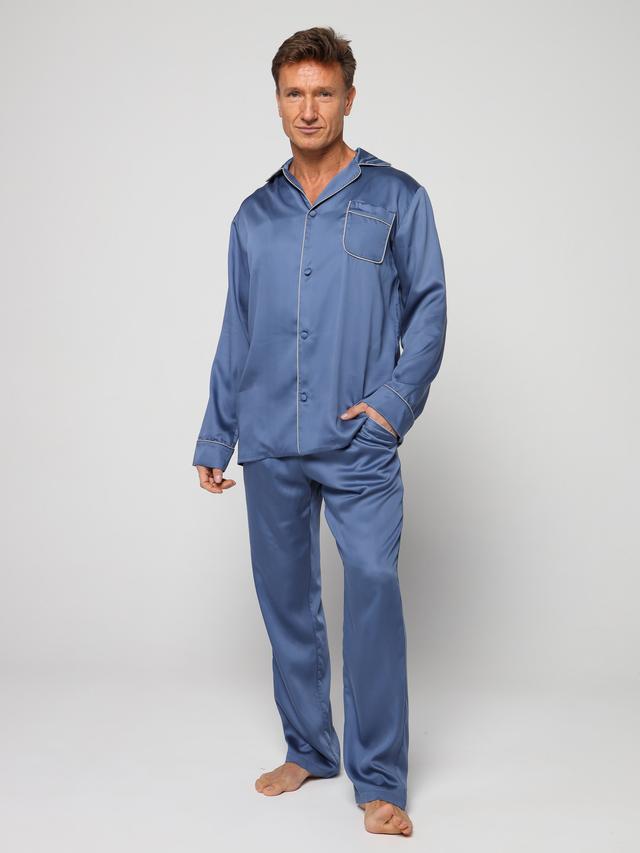 Пижама мужская из тенселя с брюками и рубашкой "Аполлон"
