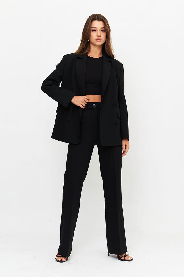 Пиджак двубортный черного цвета